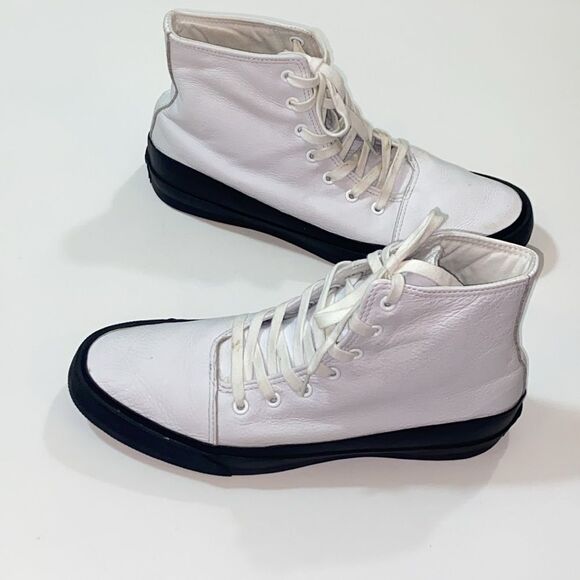 Converse 153647C Upper Leather Unisex White Sneakers Boots Sz Mes 9 Women 11 US